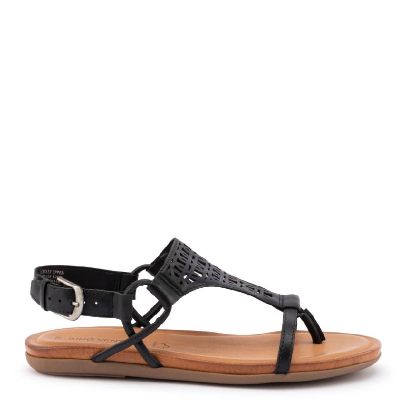 gino ventori black womens sandal