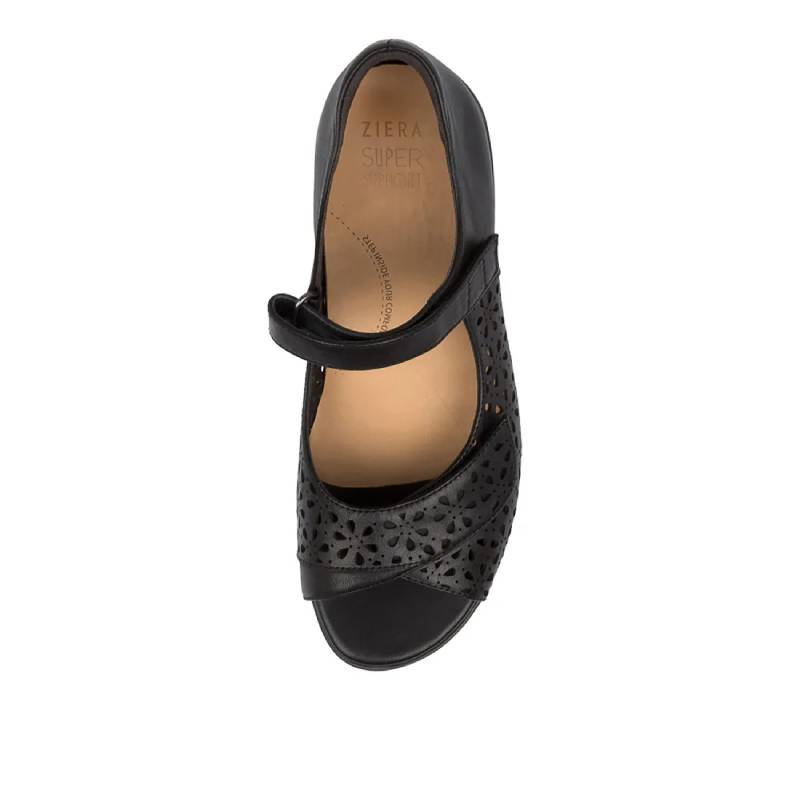 Ziera daffodil black womens sandal