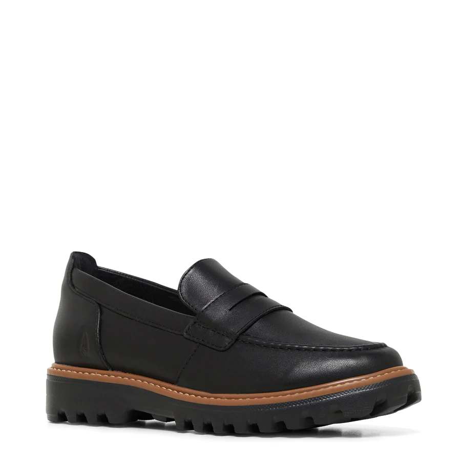 Hush puppies beau black womens slip on