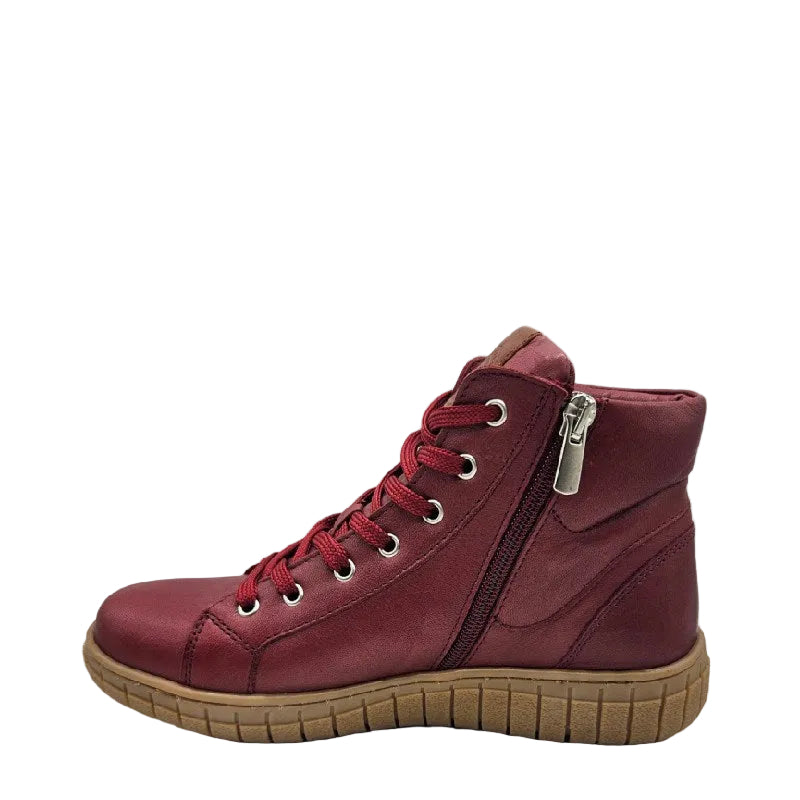 Cabello reagan red womens lace up boot