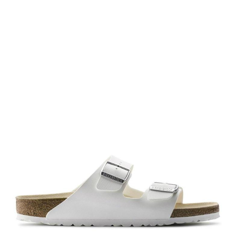 Birkenstock Arizona white slide