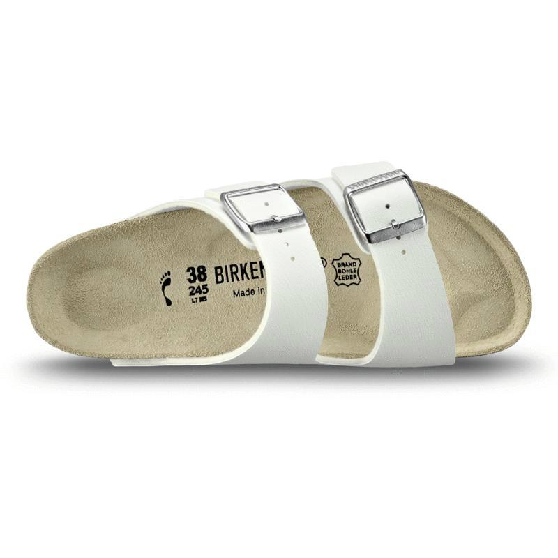 Birkenstock Arizona white slide