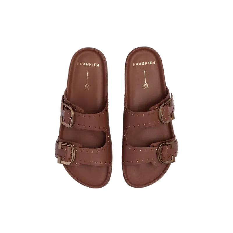 Frankie 4 deon rich tan womens slide