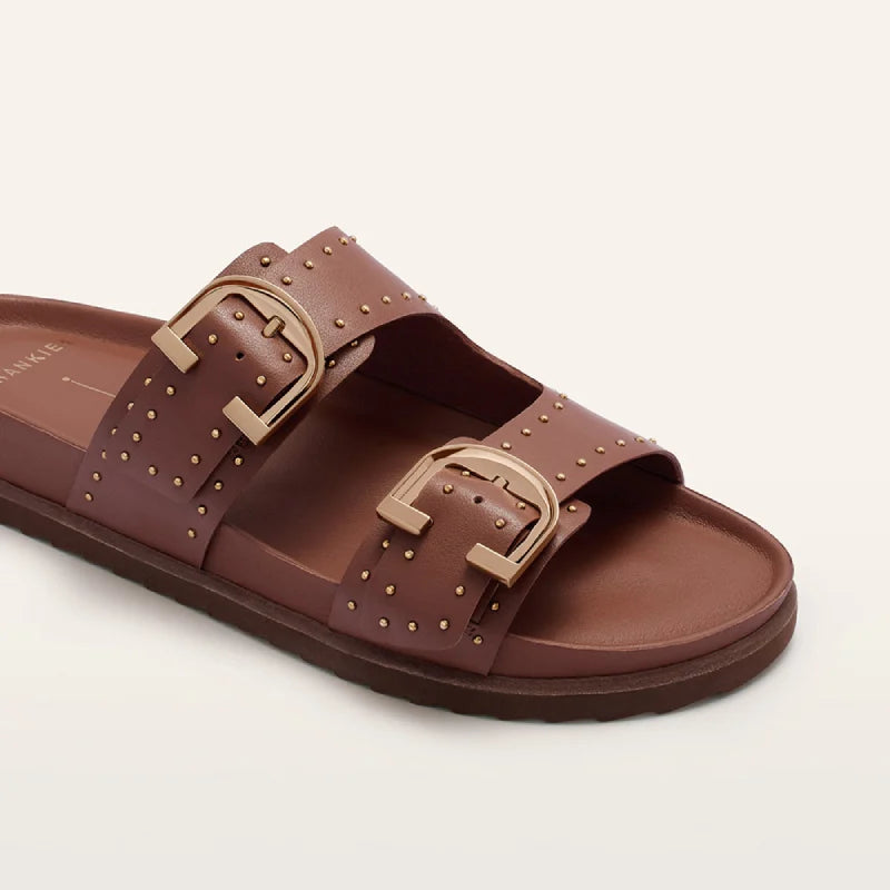 Frankie 4 deon rich tan womens slide
