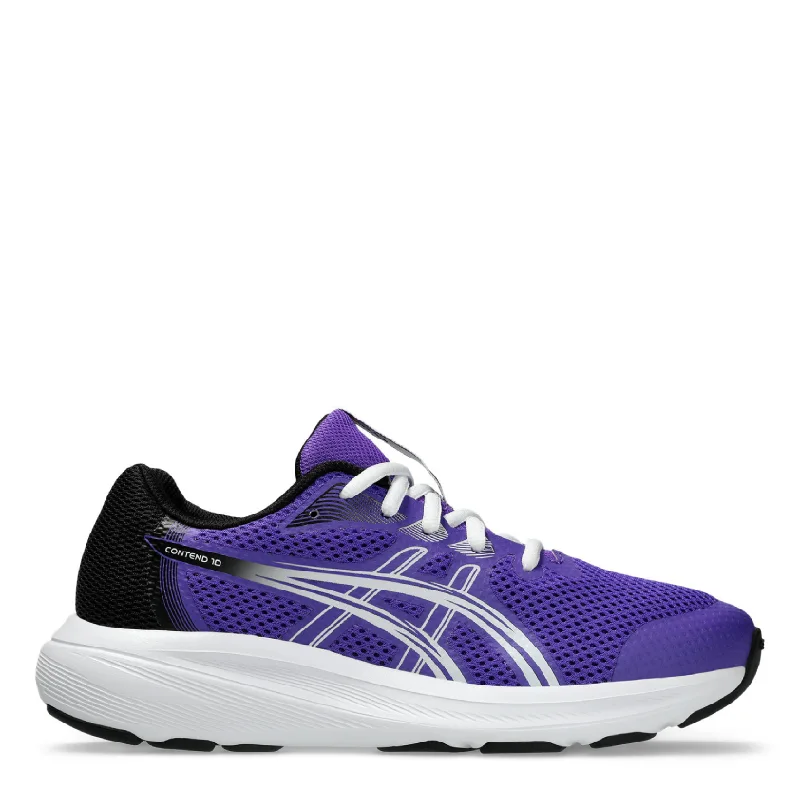 asics gel contend 10 gs purple lace up jogger