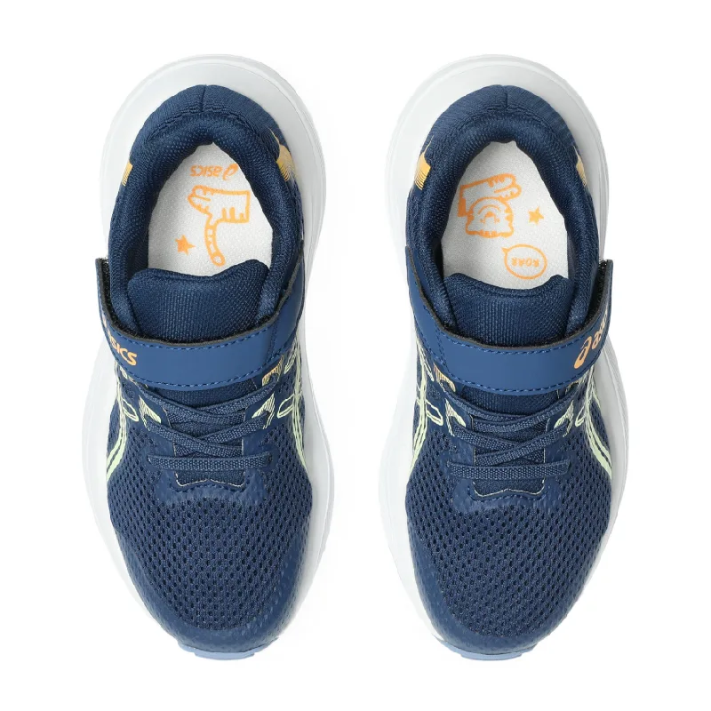 asics contend ps blue velcro kids jogger