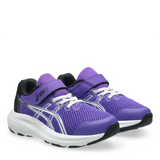 asics contend 10ps kids purple velcro adjustable sneaker