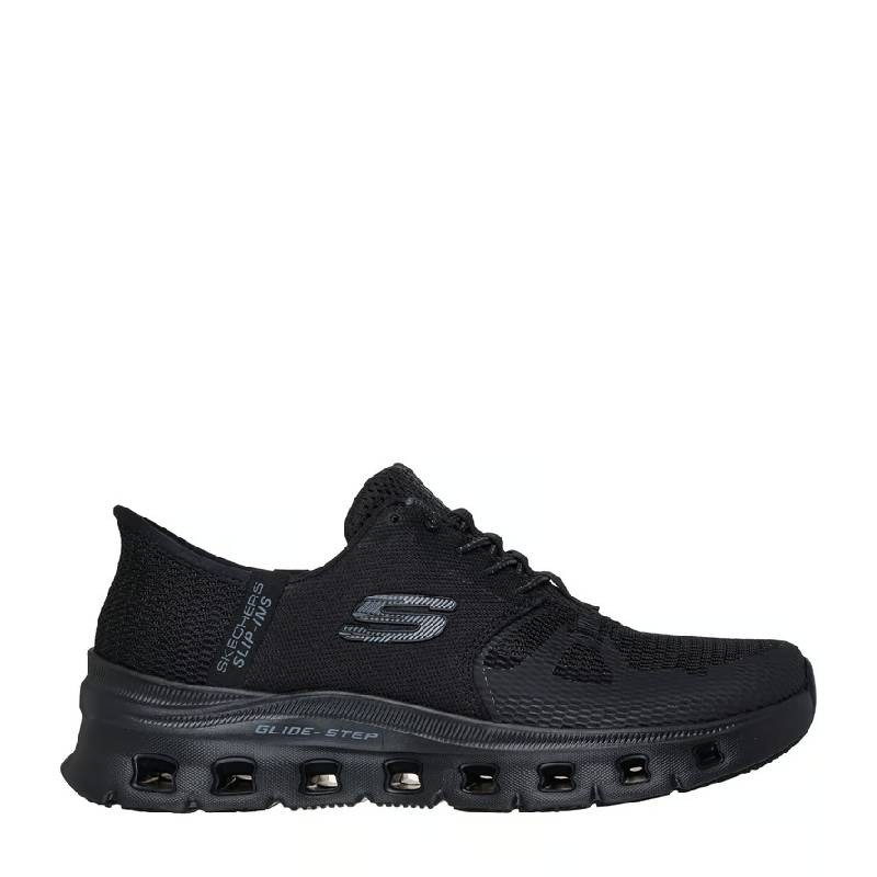 Skechers slip in glide step black womens shoe