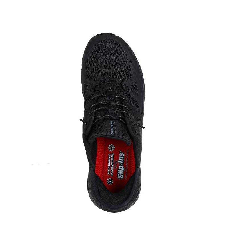 Skechers slip in glide step black womens shoe