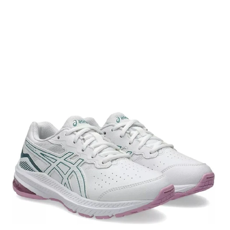 asics gt 1000sl 2 kids white leather joggers
