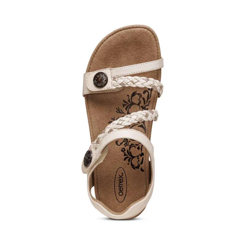 Aetrex Jillian ivory sandal