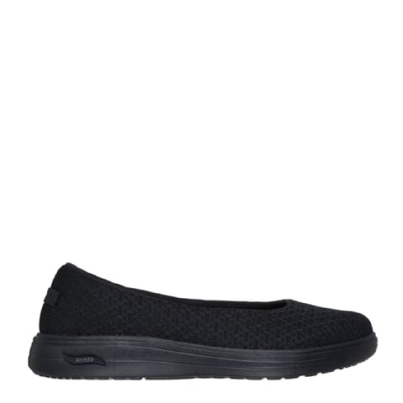 skechers aubrey black womens ballet flat