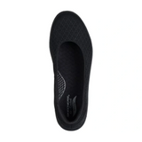 skechers aubrey black womens ballet flat