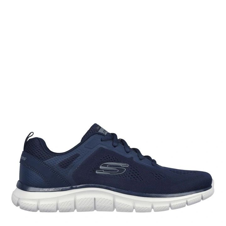 Skechers track broader navy mens sneaker