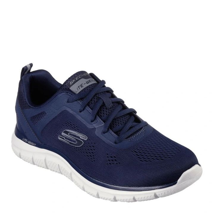 Skechers track broader navy mens sneaker