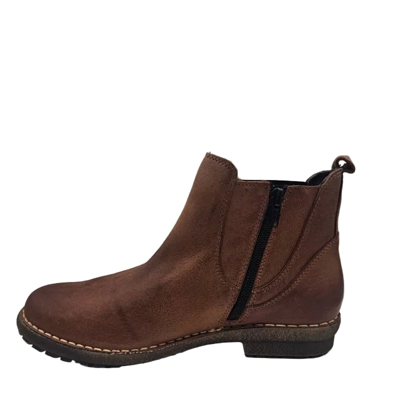 Zeta mate brown womens zip boot