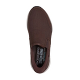 Skechers stoaver brown mens slip in shoe