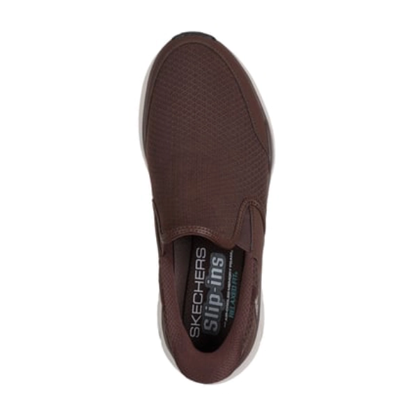 Skechers stoaver brown mens slip in shoe