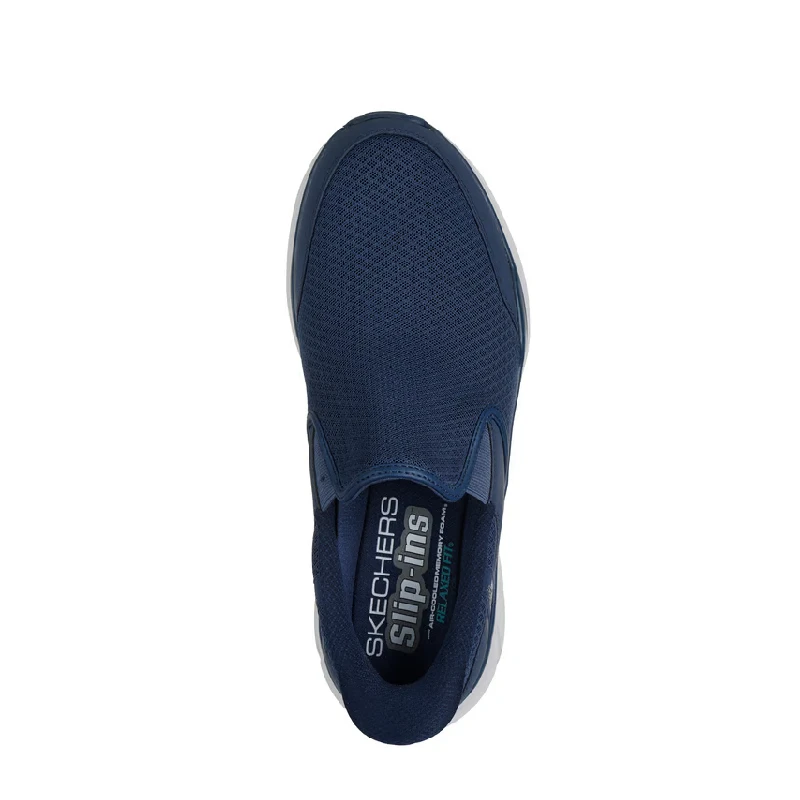 skechers equalizer 6 stoaver navy mens extra wide slip in