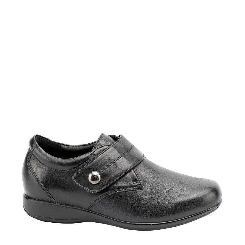Klouds whisper black womens velcro shoe