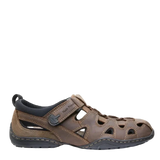 hush puppies sentry brown mens sandal with a closed toe