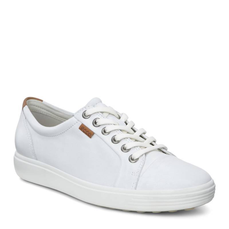 Ecco soft 7 white womens lace up