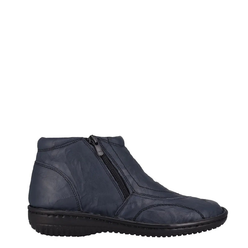 Cabello 5250 navy womens zip boot
