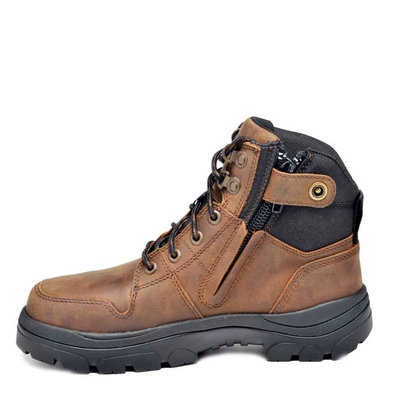 Wide load mens non safety brown boot