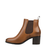 hush puppies scarlett cognac womens heeled boots
