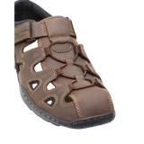 hush puppies sentry brown mens sandal with a closed toe