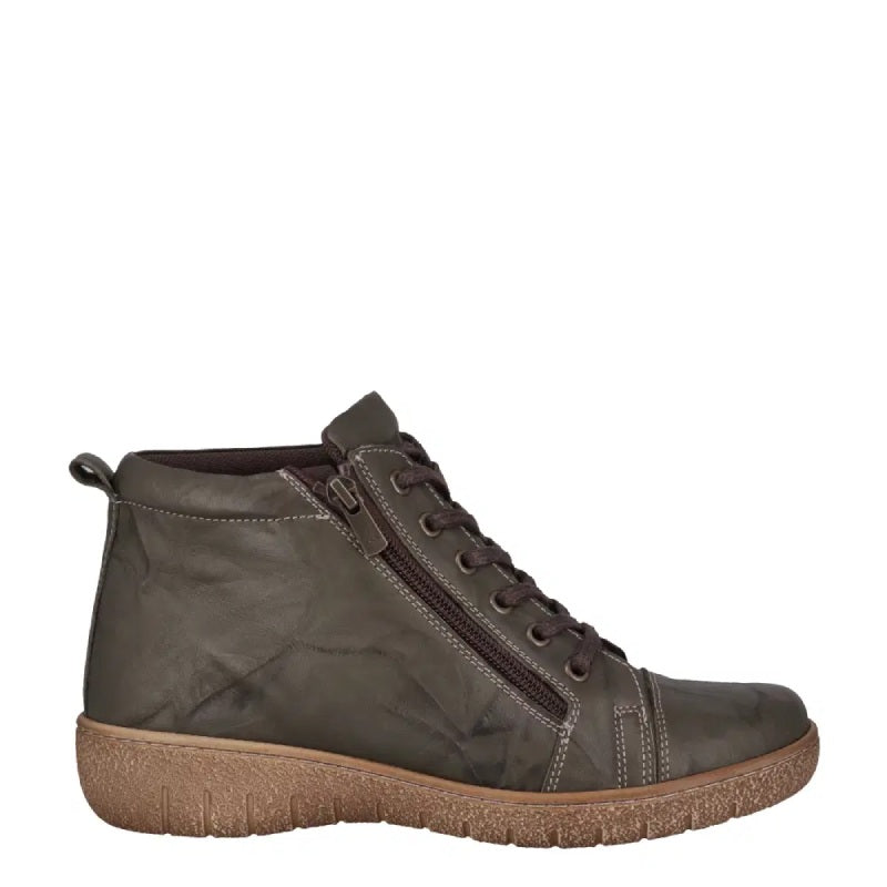 Cabello 7232 khaki lace up womens boot