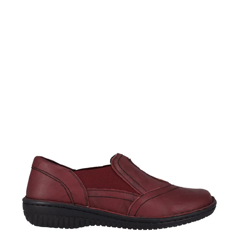 Cabello 761 burgundy womens slip on shoe