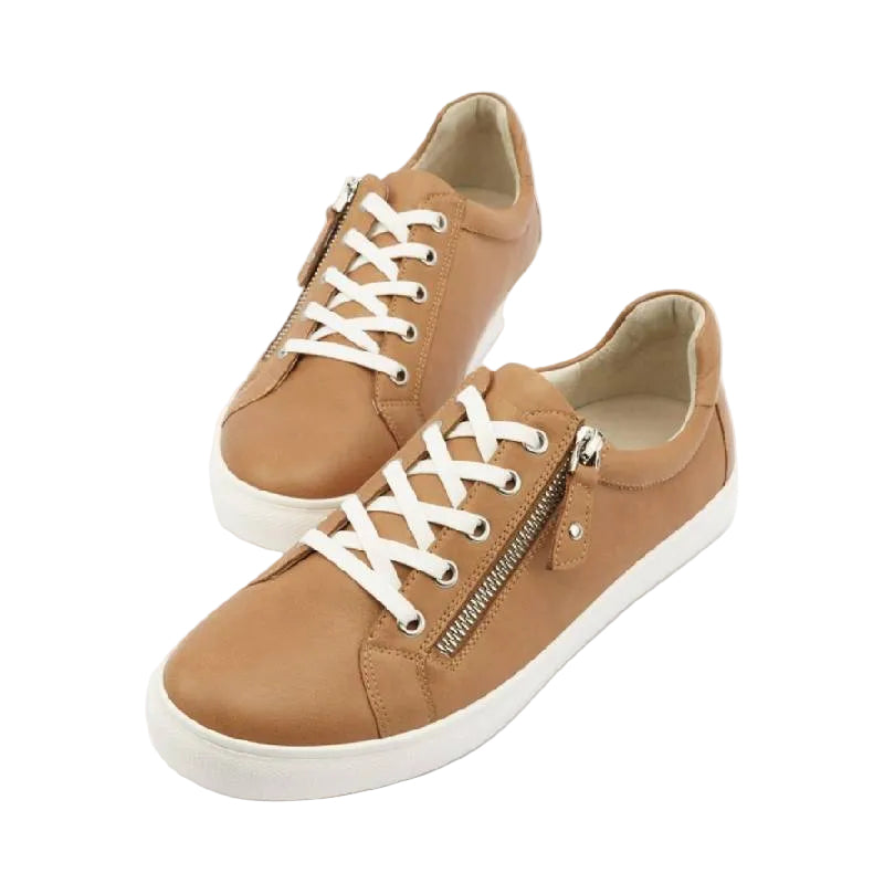 Klouds cara plain tan womens lace up