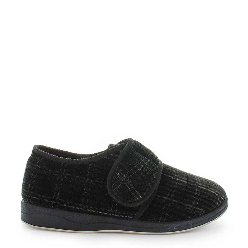 Panda eli grey check mens velcro slipper