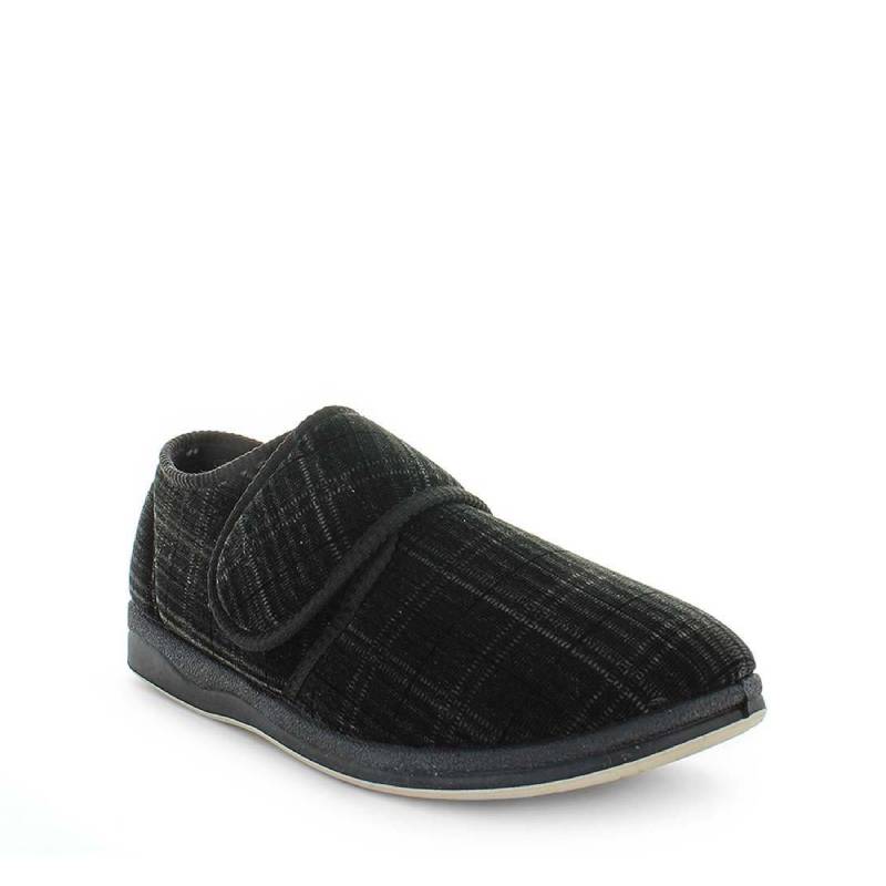 Panda eli grey check mens velcro slipper