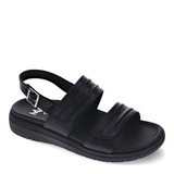 mia vita bloom black womens comfort sandal