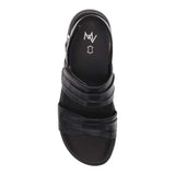 mia vita bloom black womens comfort sandal
