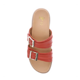 mia vita bowie terracotta leather scuff