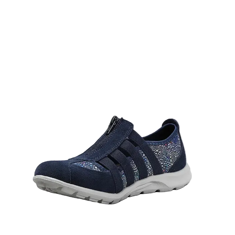 cc resorts christine navy floral womens zip sneaker