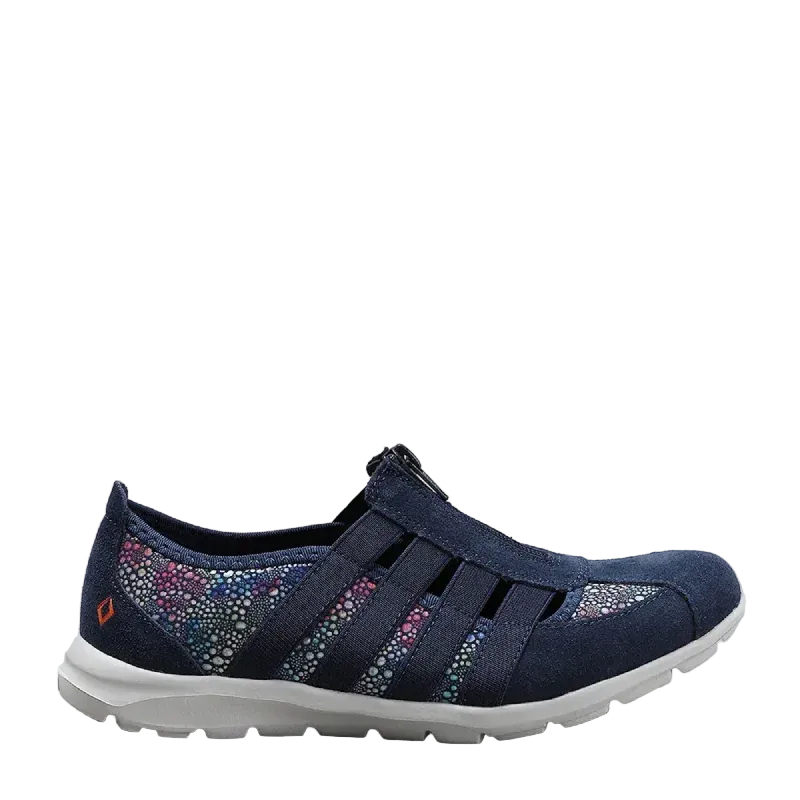 cc resorts christine navy floral womens zip sneaker