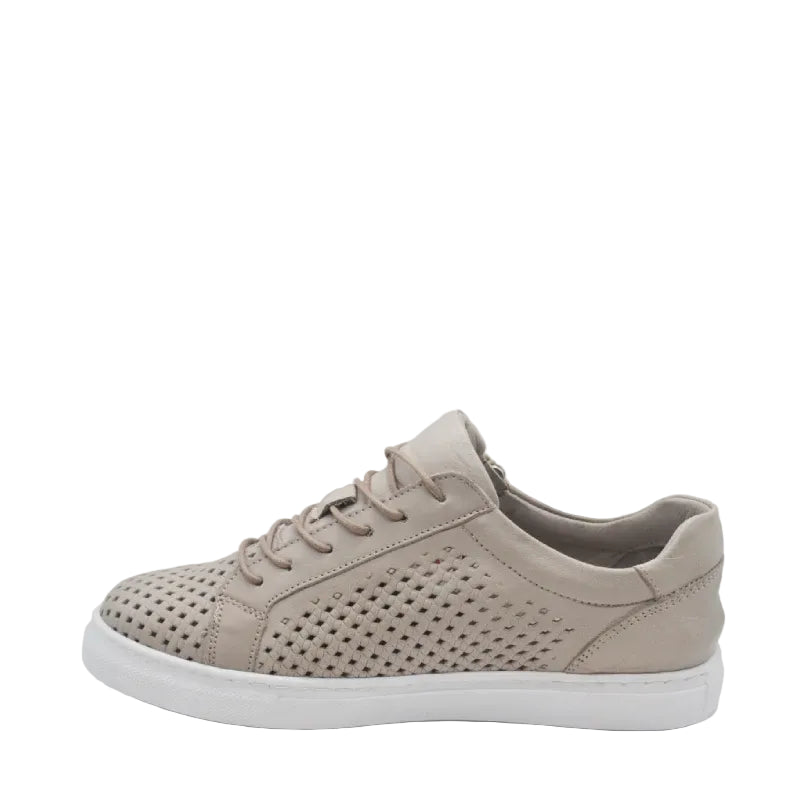 cabello upshot womens taupe leather lace up