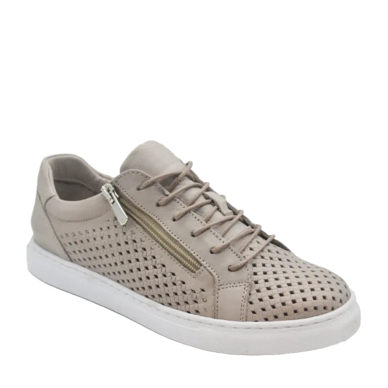 cabello upshot womens taupe leather lace up