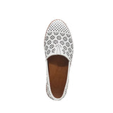 Cabello kylie white slip on leather shoe