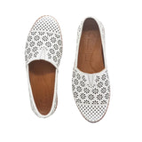 Cabello kylie white slip on leather shoe