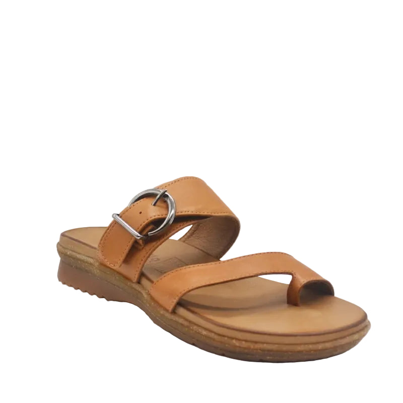 Cabello Archy tan womens adjustable scuff