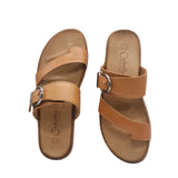 Cabello Archy tan womens adjustable scuff