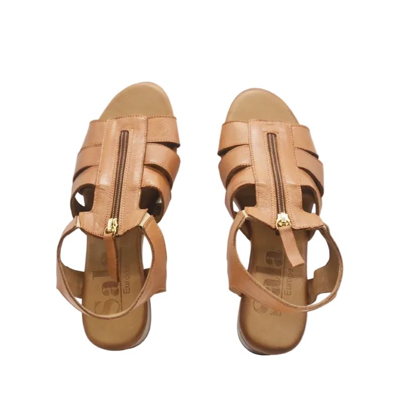 sala josy tan leather sandal