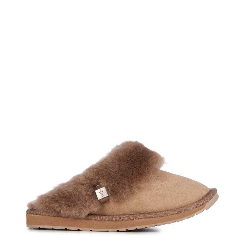 Emu eden mushroom coloured sheepskin scuff
