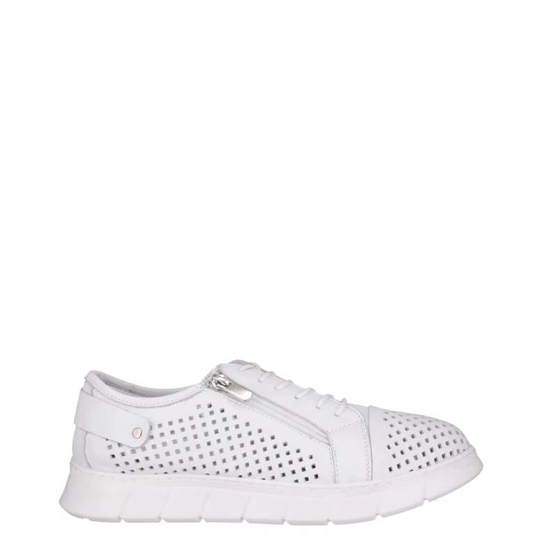 Cabello EG172 White ladies lace up