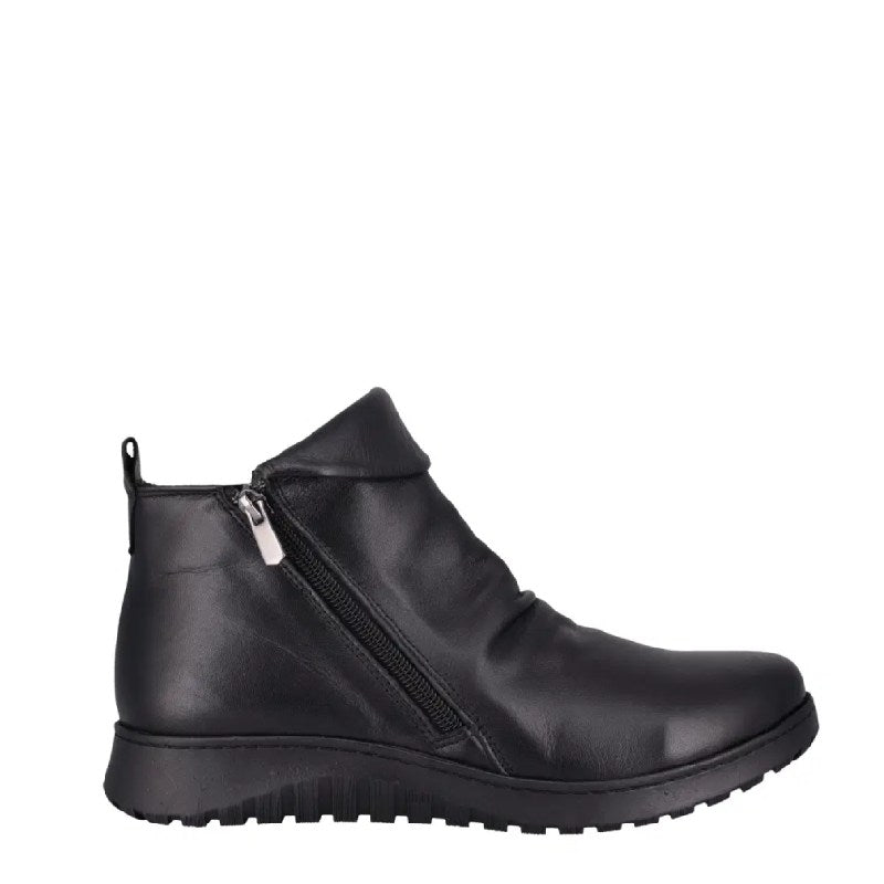 Cabello express black leather womens boot